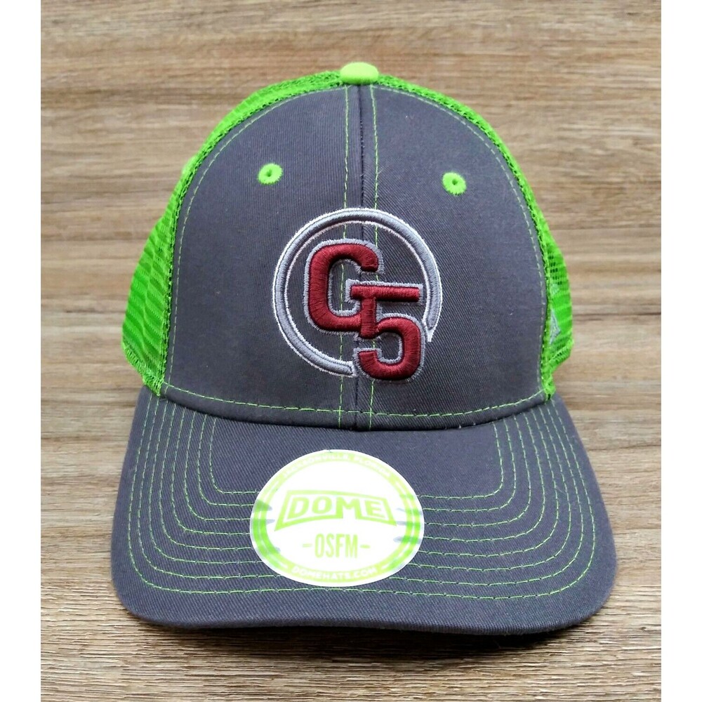 G5 Gray Green Trucker Hat Adjustable Embroidered Logo